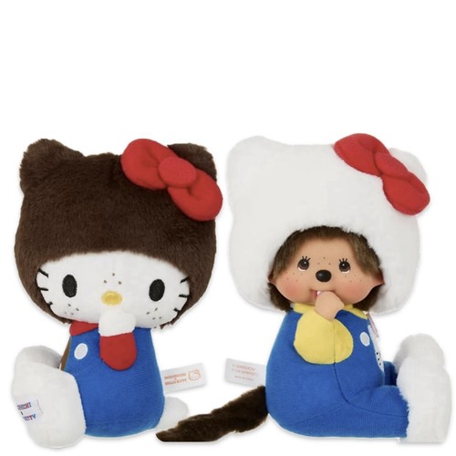 Monchichi hello kitty plush - monchichi, x