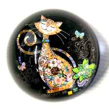 Jewels Bug Art Cat Glass