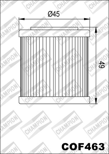 Cof463 oil filter champion - oil,