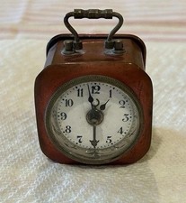 Antique German DRP Alarm Clock 1880s Pre-WWII Reisewecker “Wecker” Style