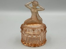 Art Deco Lady Pink Glass