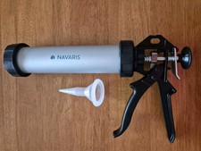 Navaris Aluminium Sausage Manual 9" Caulking Gun for 10oz Cartridge.