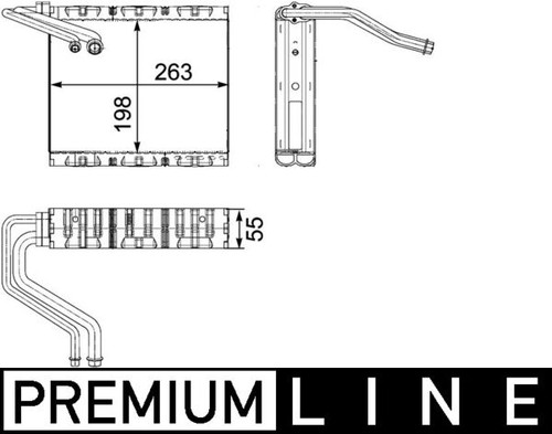 Evaporator fits v70 - a,
