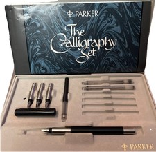 Parker Pen Vintage 1999 Vector Black Calligraphy Pen Set