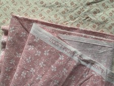 Two Different Vintage 1970s Laura Ashley Pink Floral Fabrics