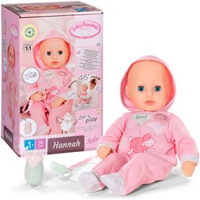 Baby Annabell Hannah Let’s Play 36cm So Soft Interactive Doll New Xmas Gift 1+