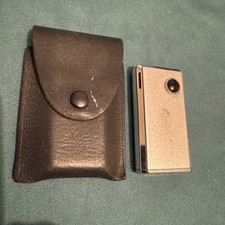 WIN battery electric gas lighter Japan No 12 leather pouch 1970s vintage