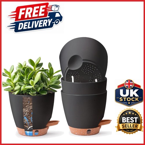 Self watering plant pots - watering, 15cm