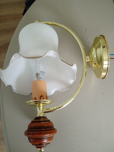 Victorian brass wall light - light, in