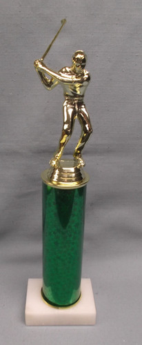 Male golf trophy - male,