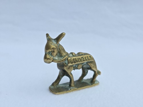 Vintage brass clovelly donkey - brass,