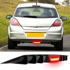 For Vauxhall Astra 06-18 Rear Bumper Diffuser Splitter Lip Spoiler W/ Led Light