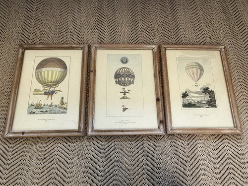 Trio framed hot air - of,