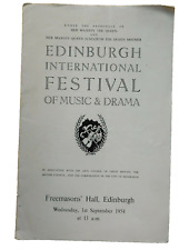 Edinburgh Festival concert programme vintage 1950s Golden Age Singers Byrd 1954