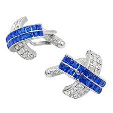 Sapphire & Clear Crystals