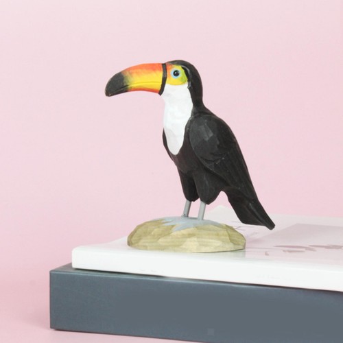 Wooden toucan figurine hand - wooden,