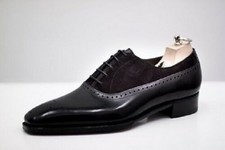 NEW-Handmade Men Shoes Black
