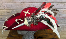 RED Distressed Pirate Hat