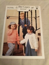 Peter Gregory - Warmth with Comfort Toddlers Knitting Patterns Aran Cardigans