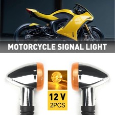 2x Chrome Motorcycle LED