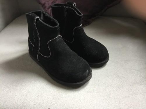 Zara girls black suede - girls, boots