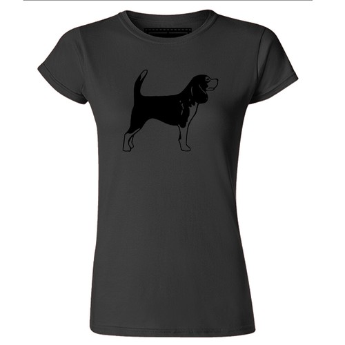 Womens beagle dog vector - dog,