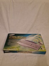 Samsung 27Mhz Wireless Internet Keyboard, Wrist Pad, Mouse Original Box Vintage 