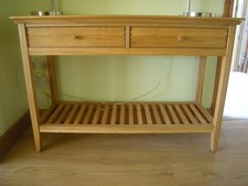 Solid Oak Large Console Table