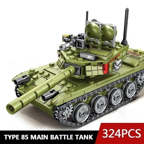 Military tank building - tank, blocks