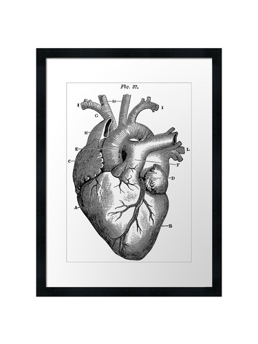 Victorian heart framed wall - victorian,