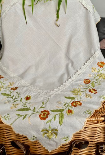 Vintage embroidered cotton - vintage,