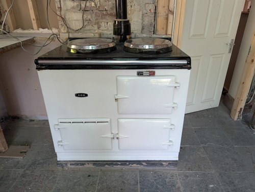 Aga gas cooker - cooker, white