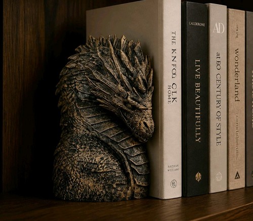 Dragon book end left side - book,