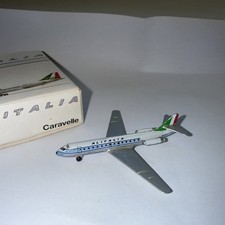 Schabak ALITALIA Vintage Plane 1:600 Scale Caravelle In Original Box Mint