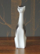 Hollohaza Cat Figurine White &