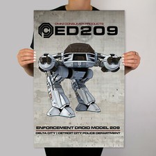 Robocop ED209 Metal Movie Poster OCP Omni Consumer Products Man Cave Vintage 80s