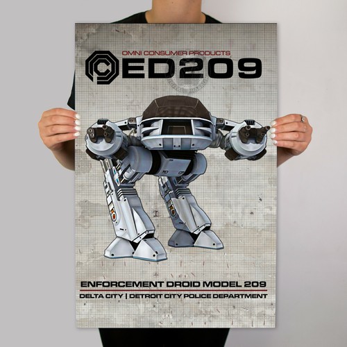 Robocop ed209 metal movie - robocop,