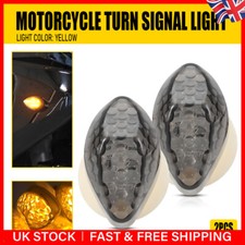 2PCS Motorcycle LED Light Flush Mount Turn Signal Blinker Indicator Amber Black