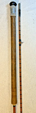 Antique Split Cane Spinning Rod JJS WALKER BAMPTON of Alnwick 2 Piece 8’ & Bag