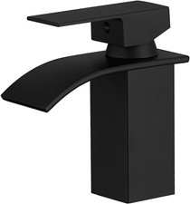 BEsy Waterfall Spout Bathroom Sink Mixer Taps,Single Handle Basin Mixer Tap