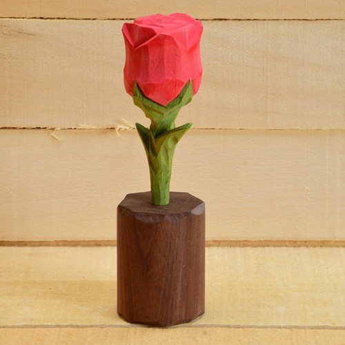 Wooden rose ornaments hand - rose,