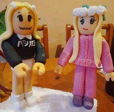 2 Personlised, Handmade, Edible, Fondant, Avatar Roblox Figures, Cake Toppers.