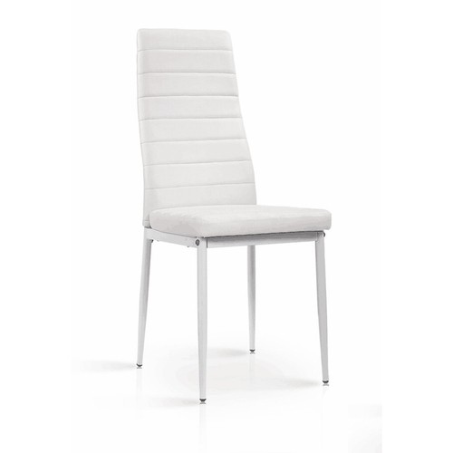 White leather chair dining - white,
