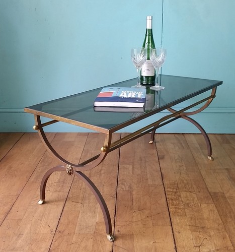 French brass coffee table