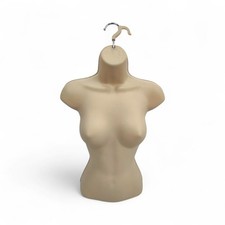 Skin Color Female Hanging Half Body Mannequin Form Matt Plastic Display Torso