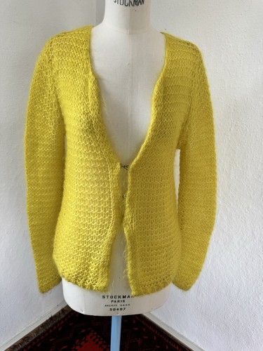 Crisca yellow cardigan size - cardigan, m