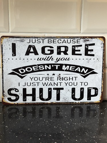 Humorous metal sign - humorous, cave