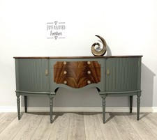 Regency Walnut Sideboard Green