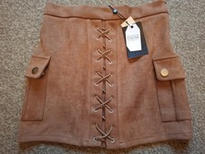Naanaa Brown Suede Feel Skirt