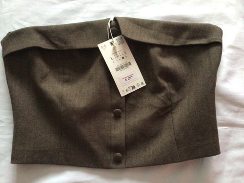 Ladies zara brown pinstripe - zara,